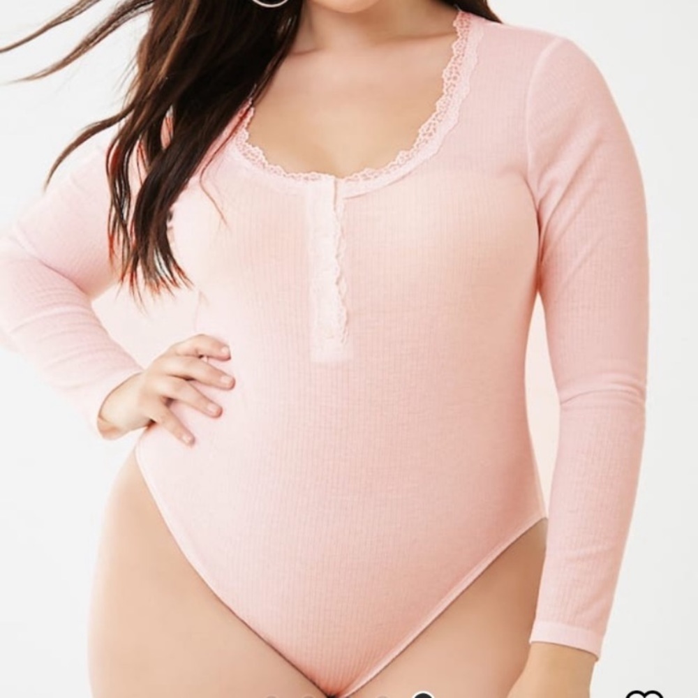 NWT pink ribbed bodysuit
